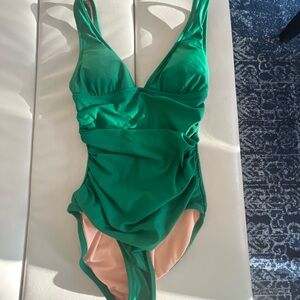 J.Crew V-neck rust one piece swimsuit size 0